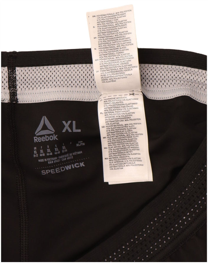 Pantaloncini sportivi REEBOK da donna UK 20/22 XL Poliestere nero