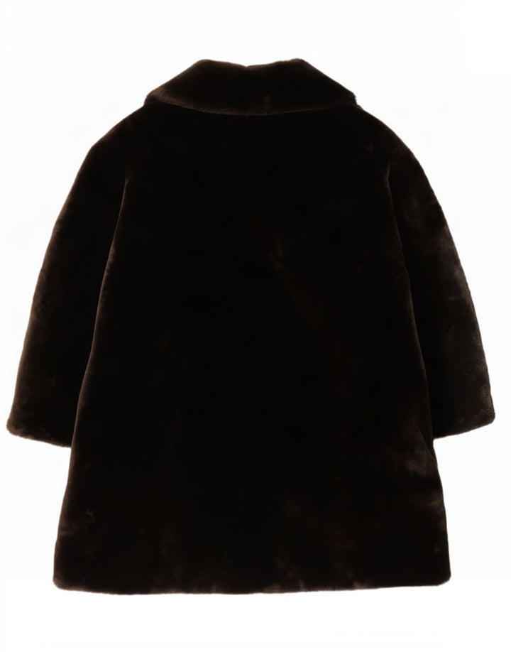Soprabito da donna in pelliccia sintetica Marks & Spencer UK 14 grande poliacrilico marrone