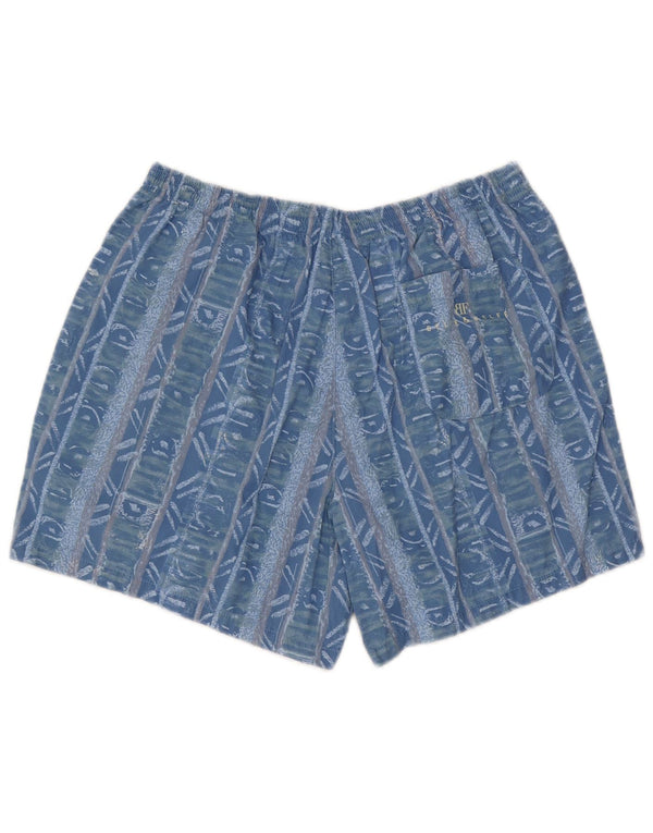 Belfe & Belfe Mens Swimming Shorts IT 52 XL  Blue Geometric Nylon