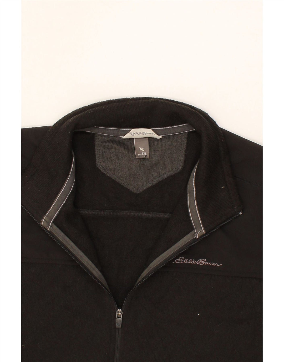 EDDIE BAUER Mens Tracksuit Top Jacket XL Black Polyester Vintage Eddie Bauer and Second-Hand Eddie Bauer from Messina Hembry 