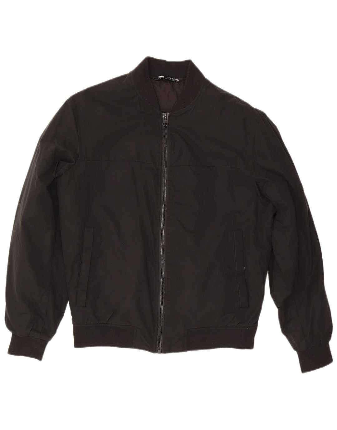 Giubbotto bomber ampio da uomo Zara UK 36 piccolo poliestere nero