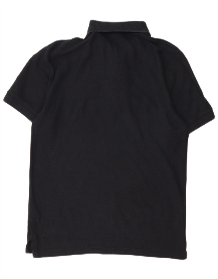 Polo grafica da uomo Nike piccola in cotone nero