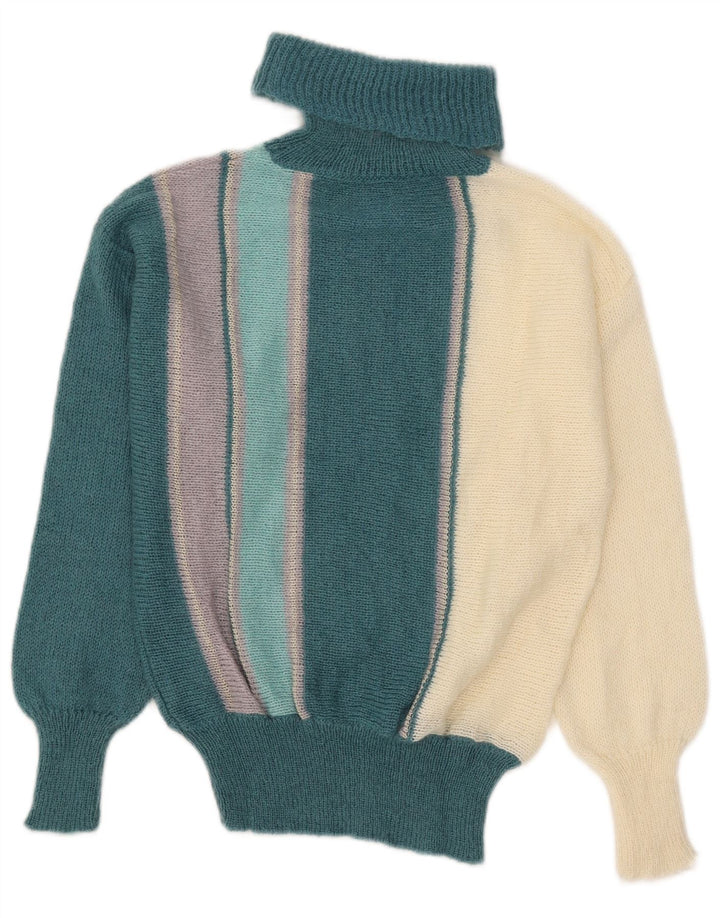 Maglione maglione a collo alto da donna Cagi IT 44 Colorblock medio multicolore