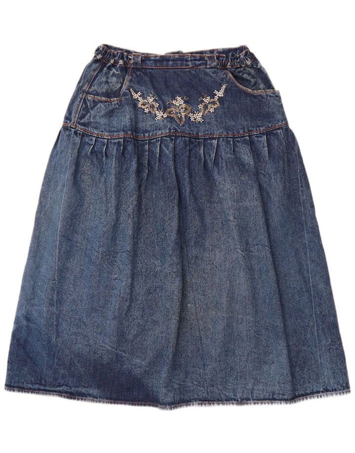 Gonna di jeans da donna VINTAGE W30 Colorblock blu medio