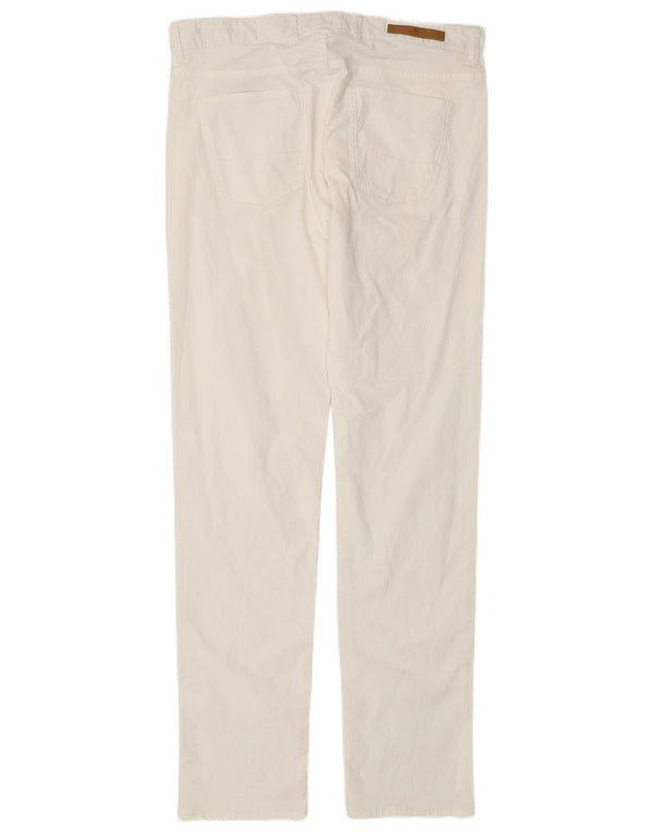 Pantaloni casual slim fit da uomo Massimo Dutti W32 L34 cotone bianco