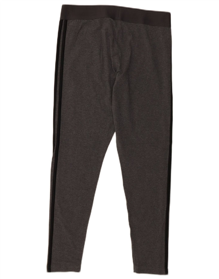 ADIDAS Womens Leggings UK 16/18 Large  Grey