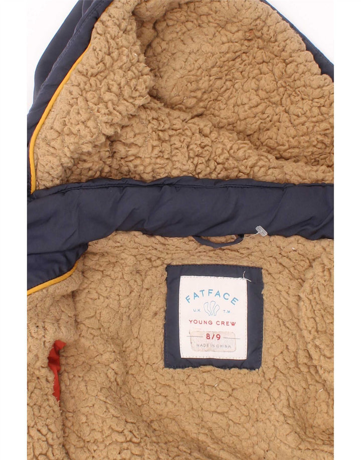 Giacca imbottita con cappuccio per ragazzi Fat Face 8-9 anni Poliestere color block verde