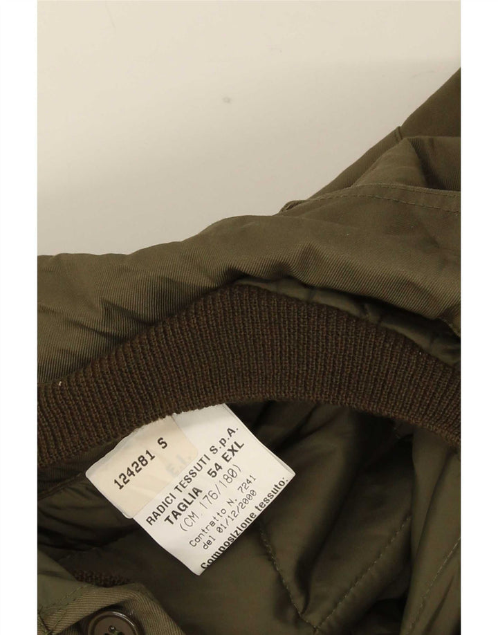 Giacca militare da uomo vintage IT 54 2XL Khaki Poliammide