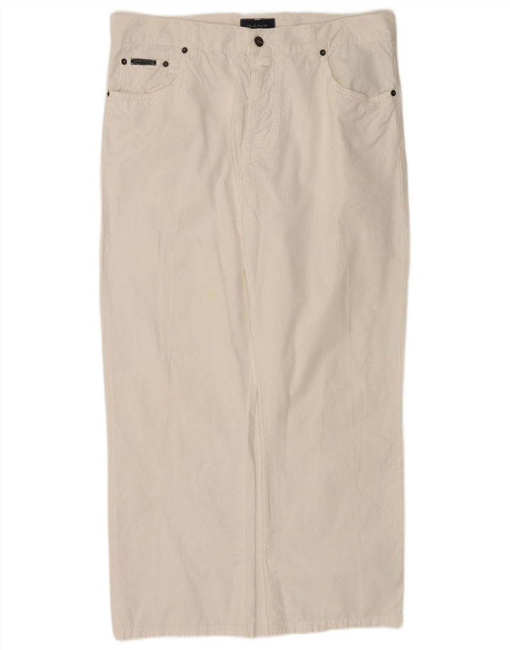Jeans larghi da uomo Gant W36 L28 cotone bianco