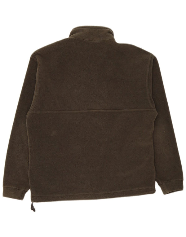 SALEWA Maglione in pile da uomo con zip e collo XS verde poliestere sportivo