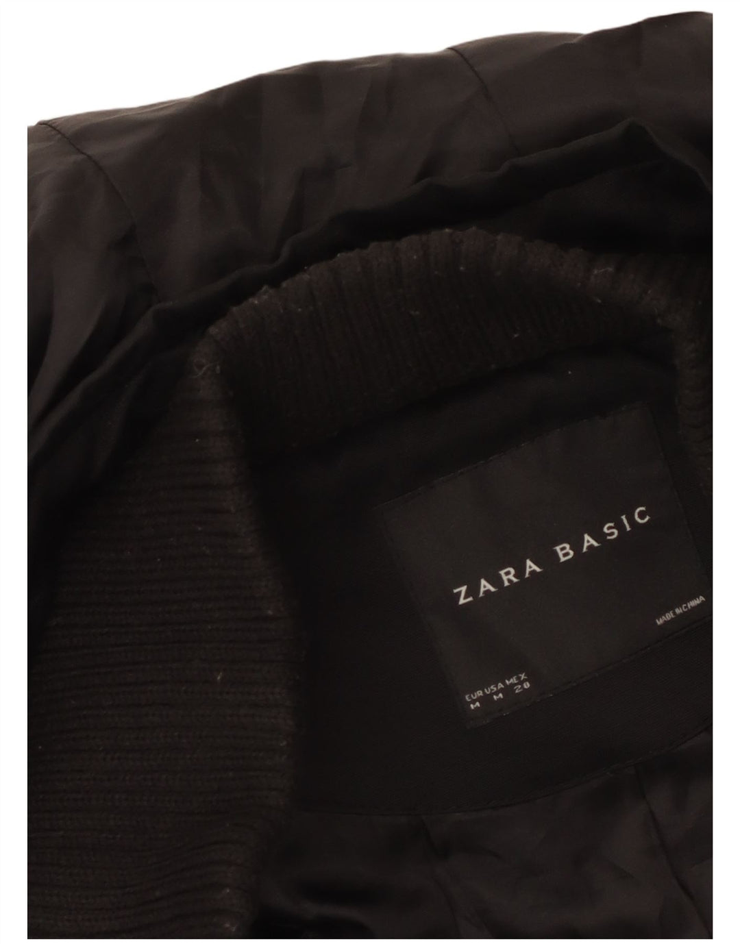 Giacca Parka con cappuccio da donna Zara UK 12 media nera