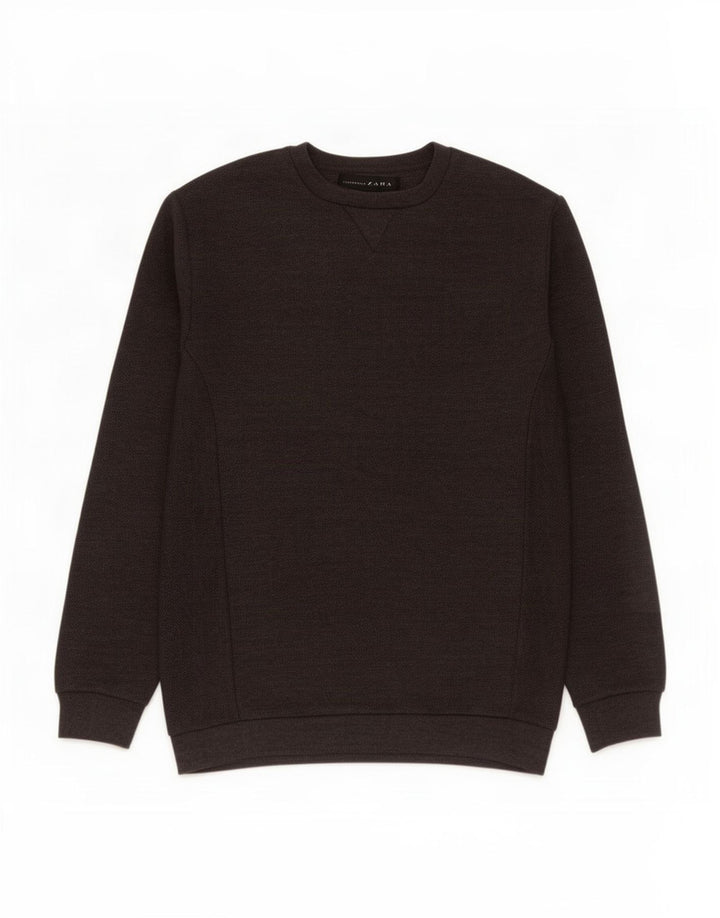 Zara Uomo Felpa Maglione Piccolo Grigio Poliestere