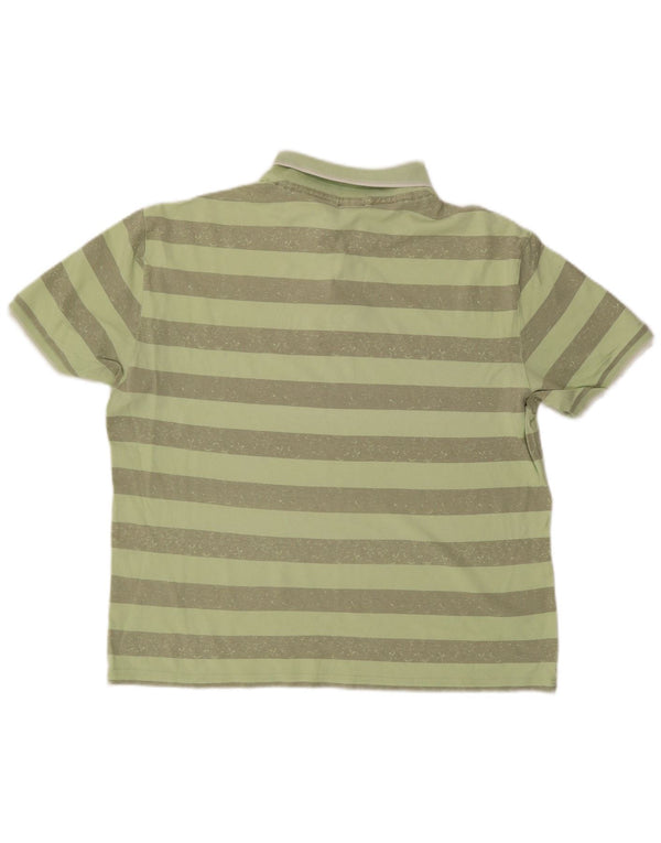 Polo Asics Uomo 2XL Cotone a Righe Verdi