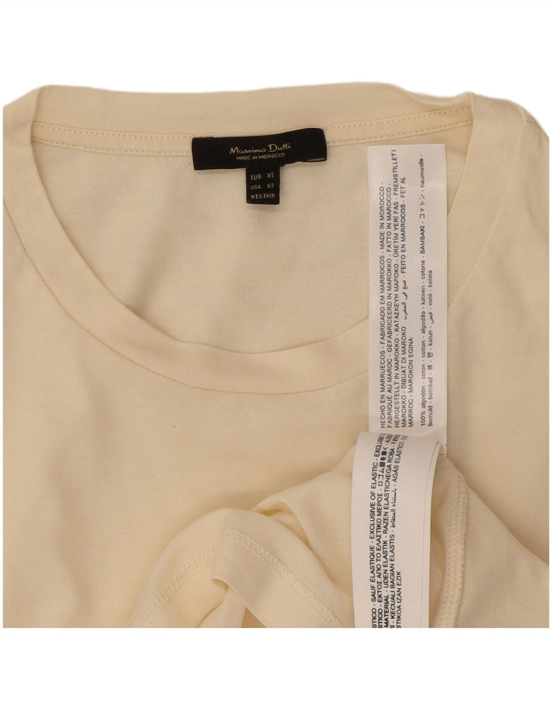 Maglia da donna a maniche lunghe Massimo Dutti UK 6 XS cotone bianco