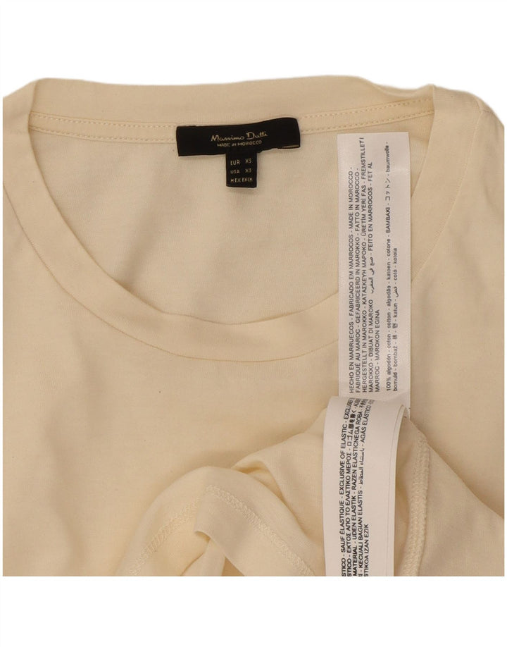 Maglia da donna a maniche lunghe Massimo Dutti UK 6 XS cotone bianco