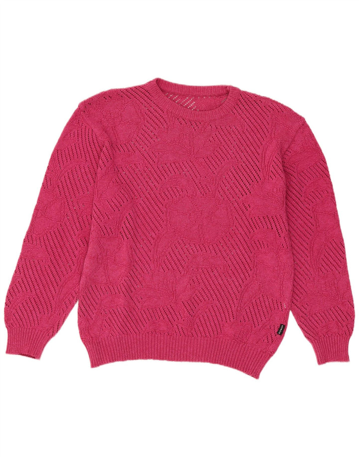 Maglione girocollo oversize da donna Almira IT 40 piccolo cotone rosa
