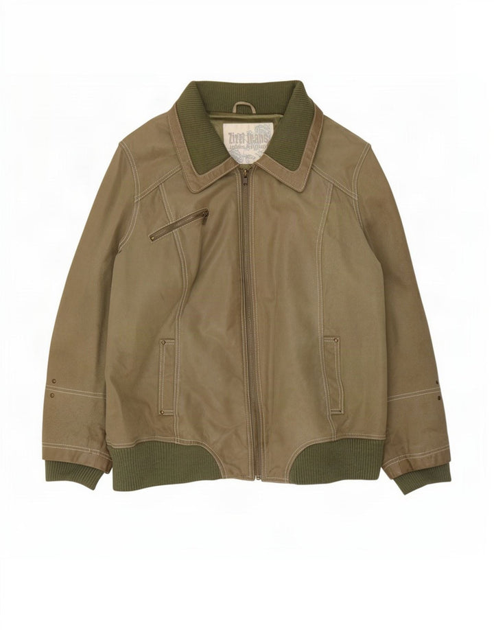 Giacca in pelle da uomo Zizzi UK 36 Small Khaki