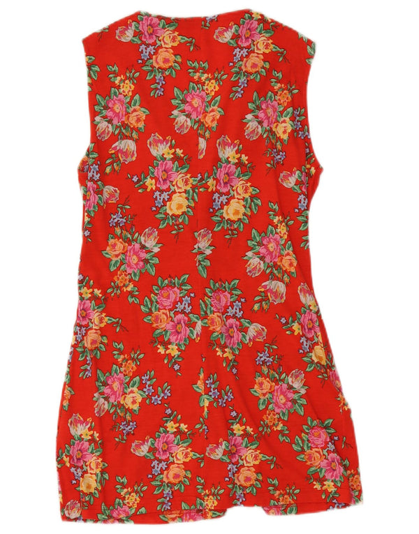 Abito camicia senza maniche da donna Fila IT 46 Large arancione floreale