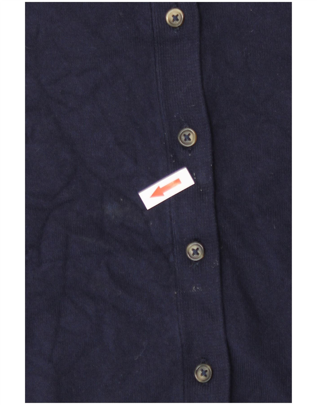 Maglione cardigan da donna Marks & Spencer UK 10 piccolo in viscosa blu navy