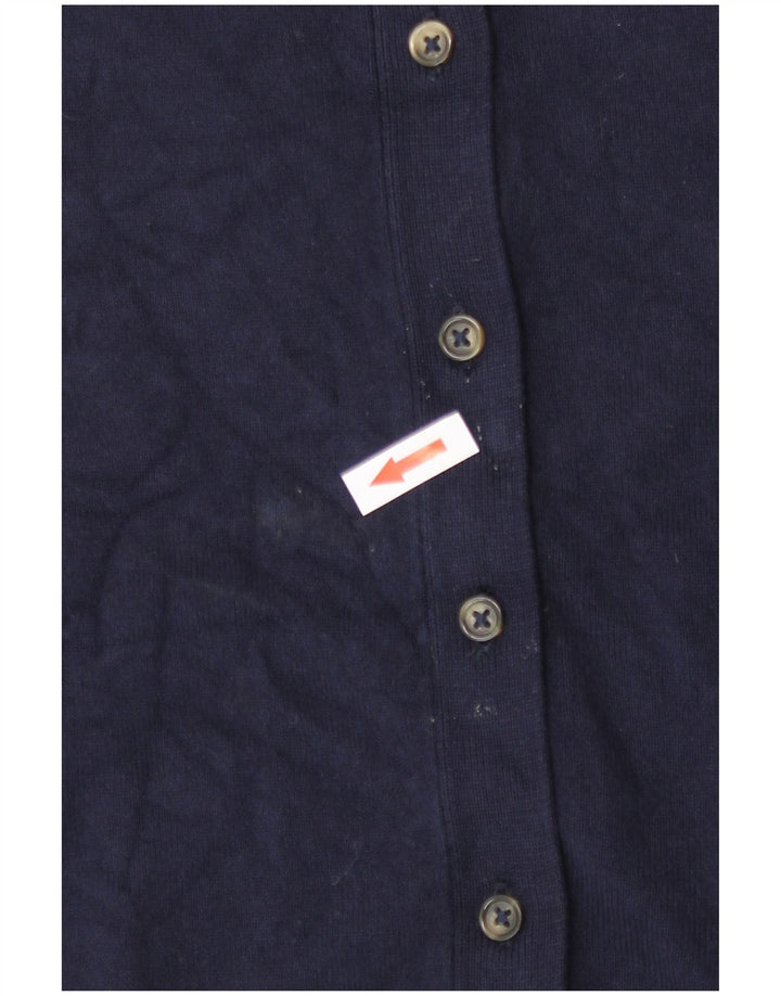 Maglione cardigan da donna Marks & Spencer UK 10 piccolo in viscosa blu navy