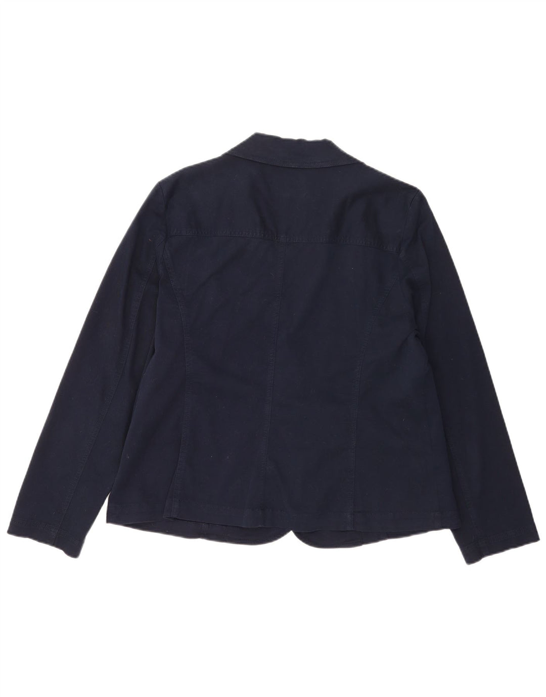 Giacca blazer a 2 bottoni da donna Laura Ashley UK 18 XL cotone blu navy