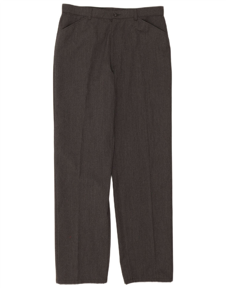 Pantaloni da abito dritti da uomo St. Bernard W34 L32 poliestere grigio