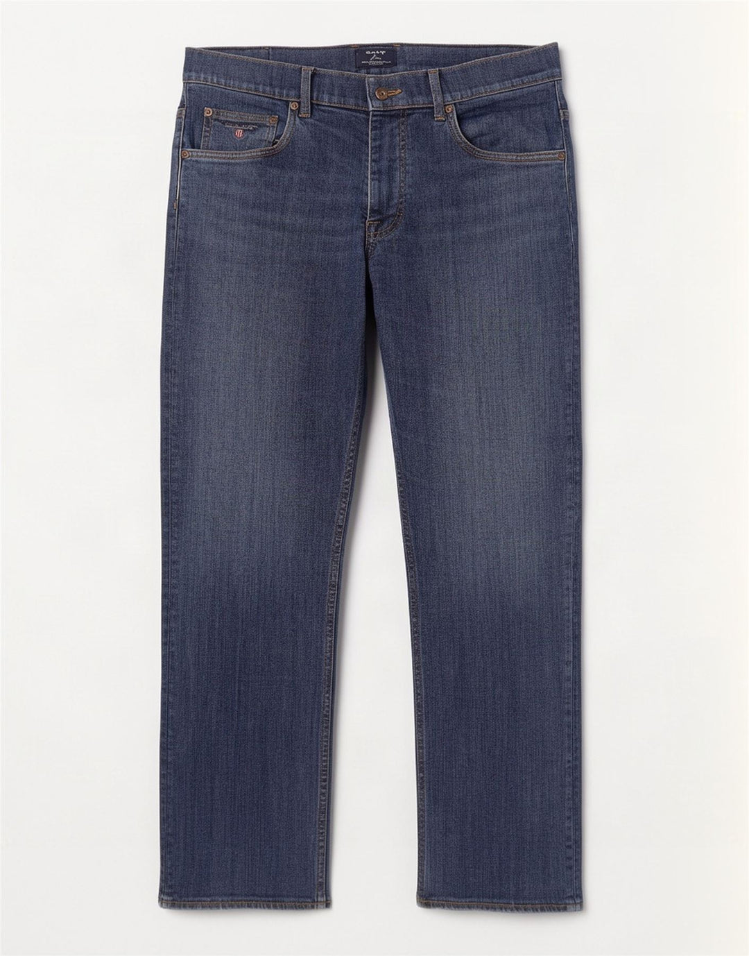Jeans dritti da uomo vestibilità regolare Gant W34 L30 cotone blu