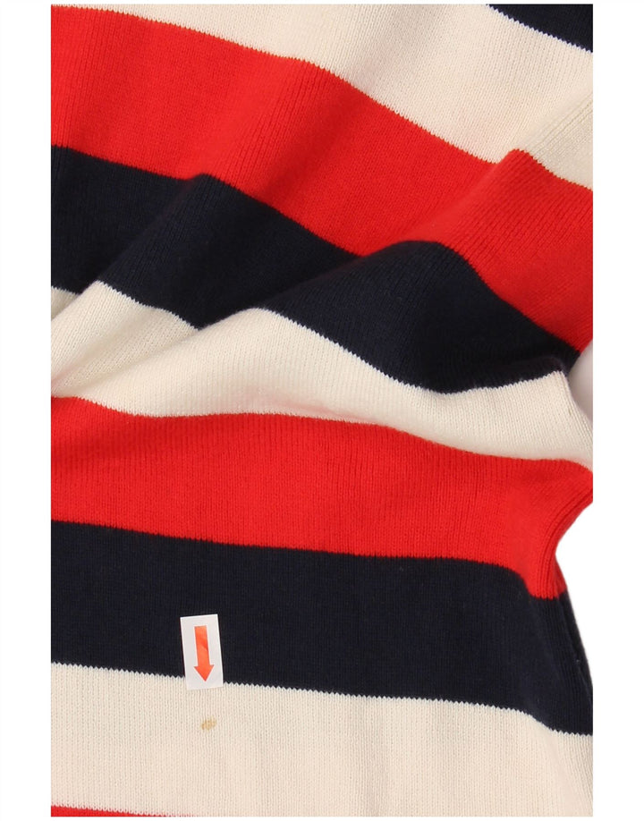 TOMMY HILFIGER Womens Polo Neck Jumper Sweater UK 12 Medium Multicoloured Vintage Tommy Hilfiger and Second-Hand Tommy Hilfiger from Messina Hembry 