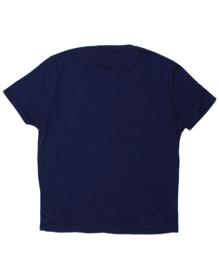 T-shirt da uomo Zara Top Large in poliestere blu navy