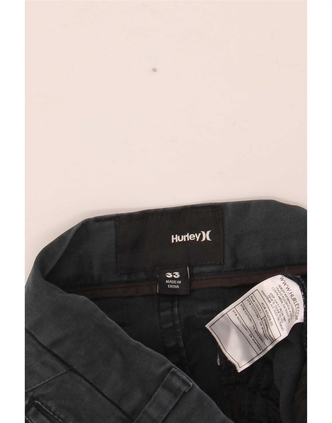 Pantaloncini chino da uomo Hurley W33 cotone blu navy medio