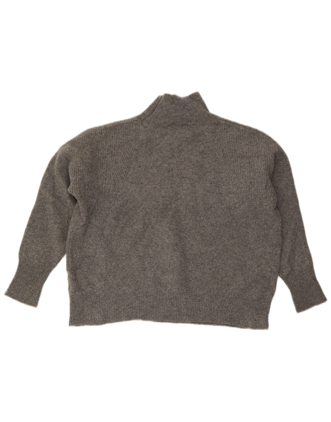 JOULES maglione maglione oversize da donna con collo alto UK 18 XL lana grigia