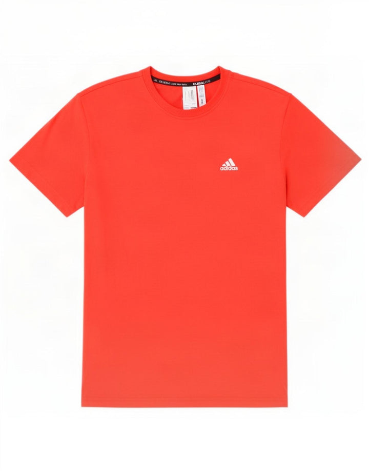 T-shirt Adidas Climalite da uomo, grande, in poliestere rosso