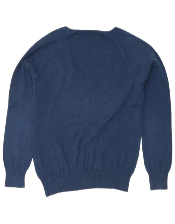 Maglione Zara da donna con scollo a V UK 14 grande blu navy