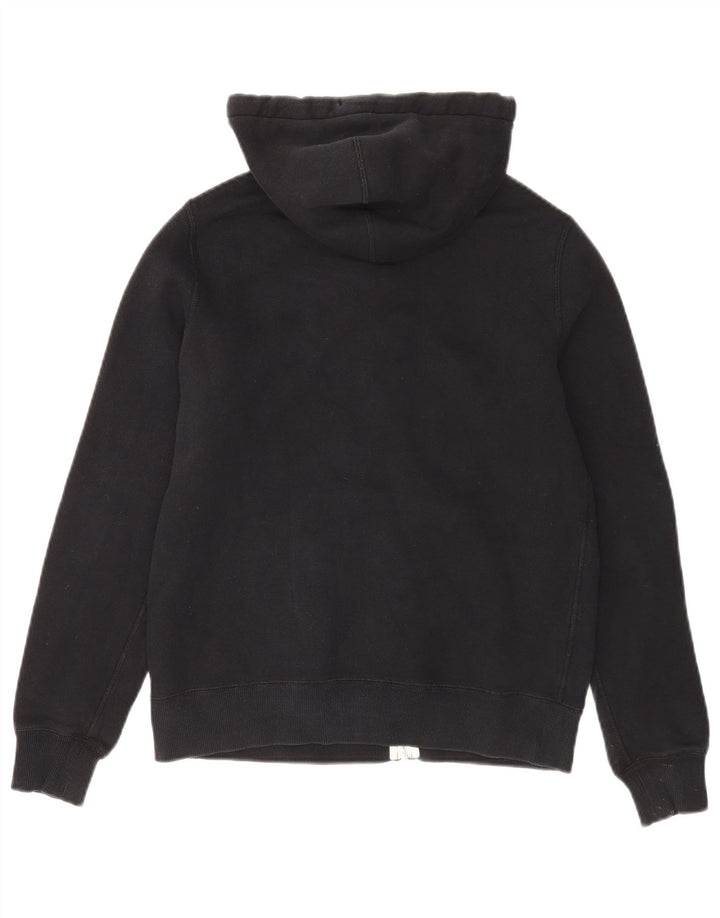 Maglione con cappuccio e zip da donna Converse UK 14 cotone nero medio