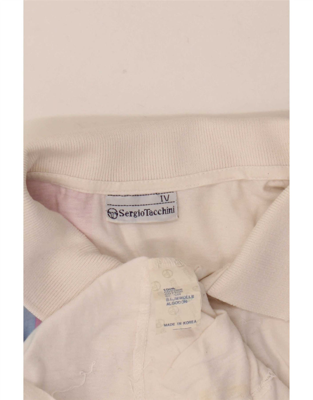 Polo grafica da uomo Sergio Tacchini in cotone bianco medio
