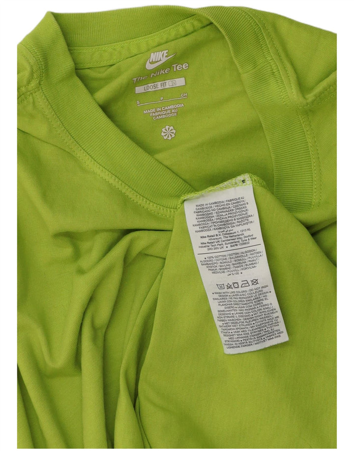 NIKE T-shirt ampia da uomo, piccola, in cotone verde