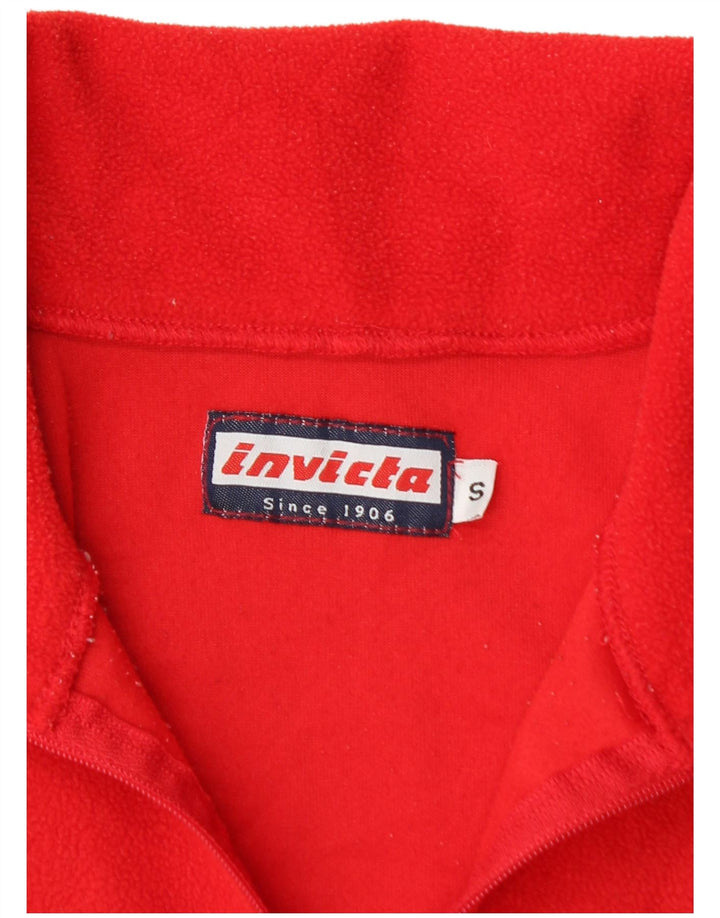 Maglione in pile da uomo con zip e collo Invicta piccolo in poliestere rosso