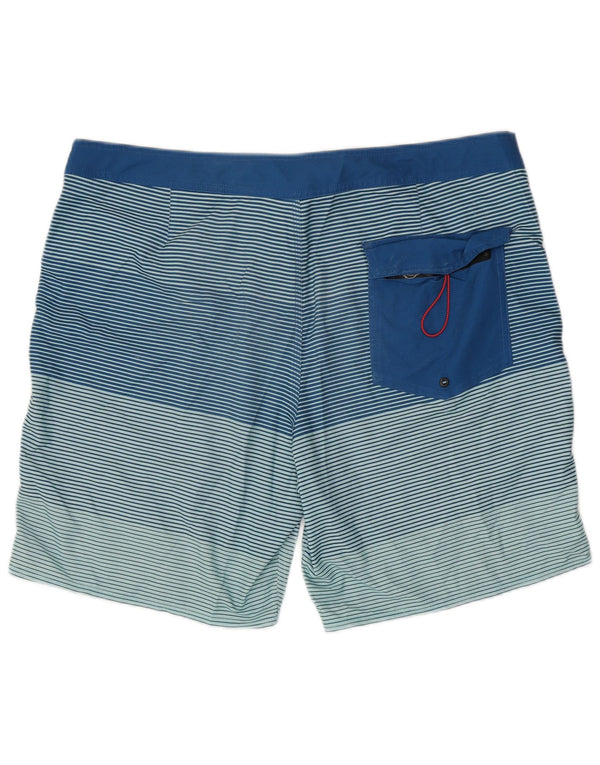 Pantaloncini da bagno grafici da uomo QUIKSILVER XL poliestere gessato blu