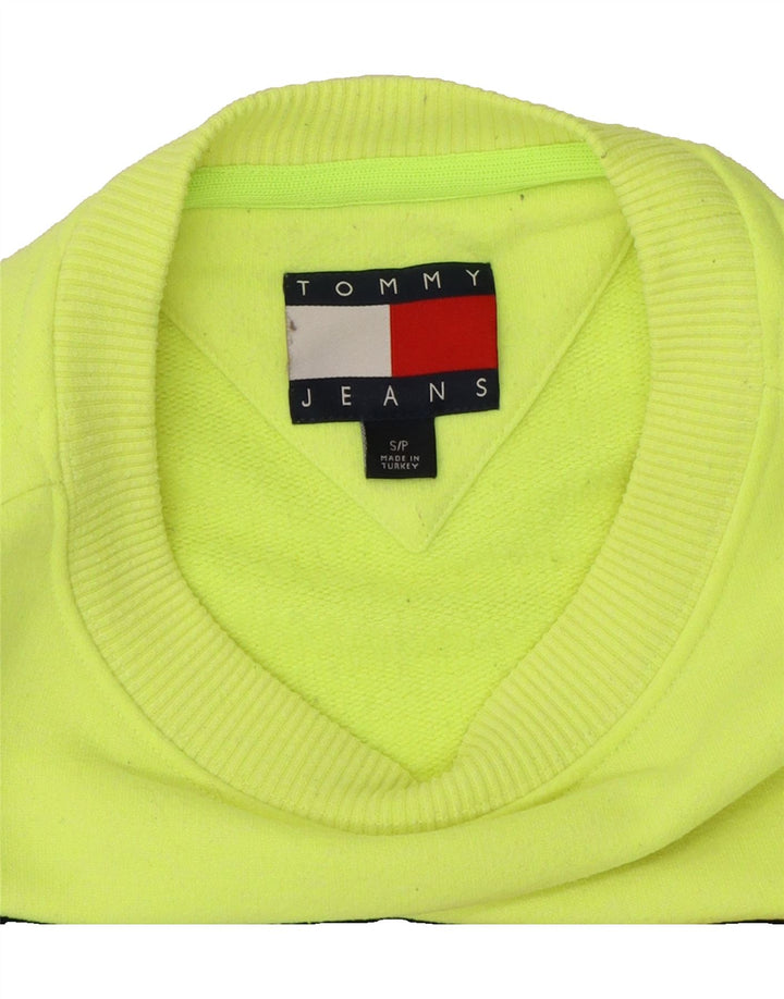 TOMMY HILFIGER Womens Graphic Sweatshirt Jumper UK 10 Small Green Vintage Tommy Hilfiger and Second-Hand Tommy Hilfiger from Messina Hembry 