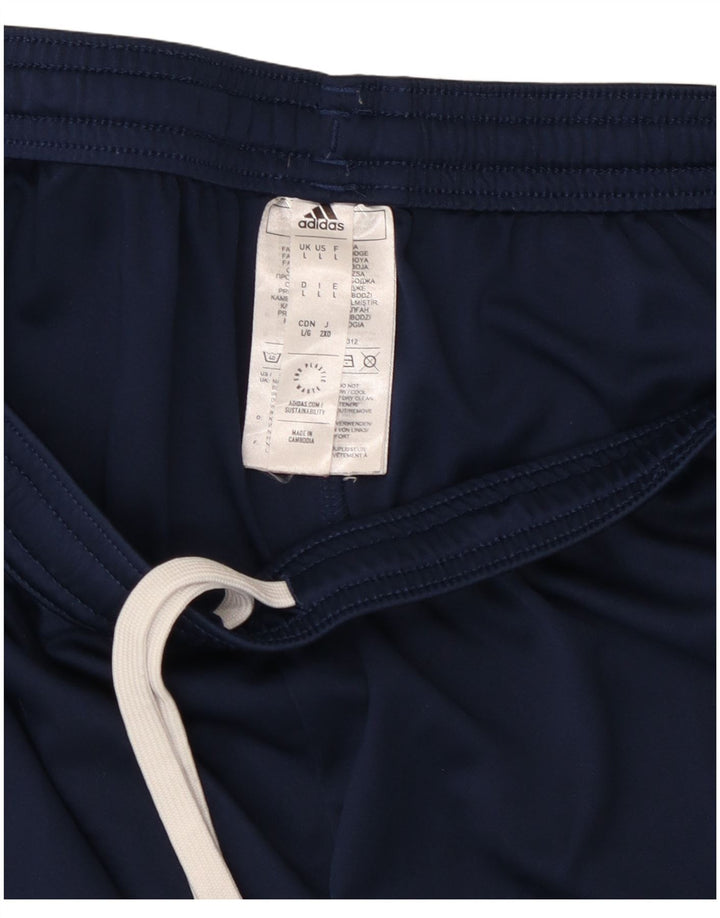 Pantaloncini sportivi da uomo Adidas grandi sportivi in poliestere blu navy