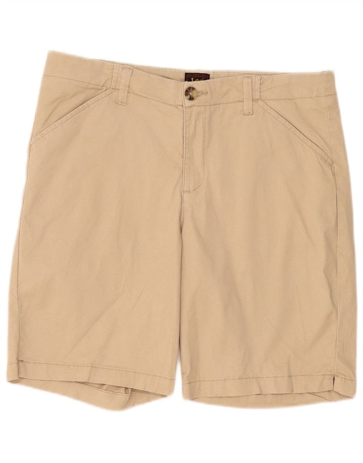 Pantaloncini casual da donna Lee US 12 Large W34 Cotone Beige