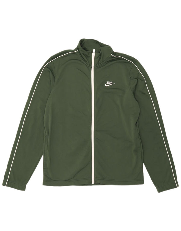 Giacca superiore della tuta da uomo Nike, poliestere kaki medio