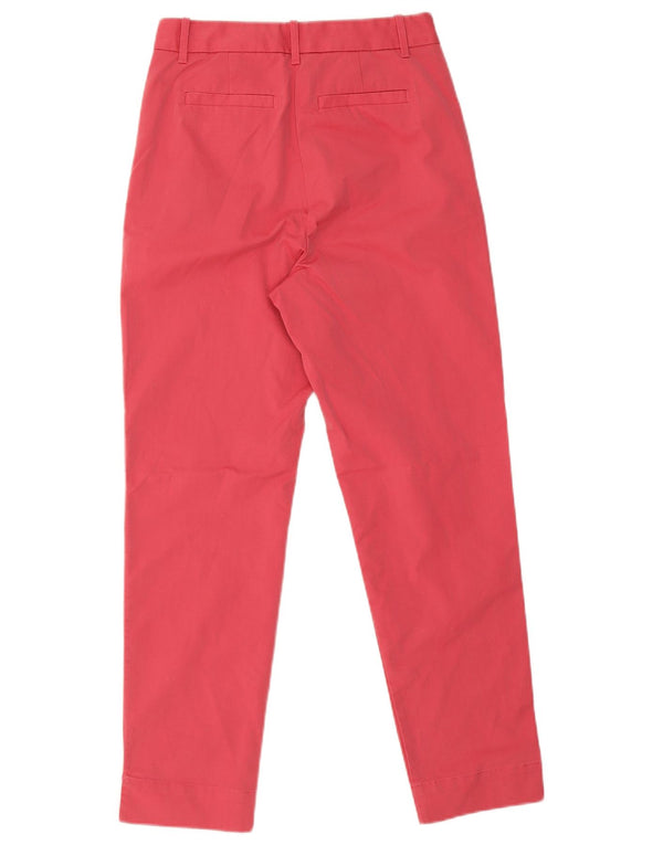 Pantaloni chino a vita alta da donna Marks & Spencer UK 8 piccoli W26 L27 Rosa