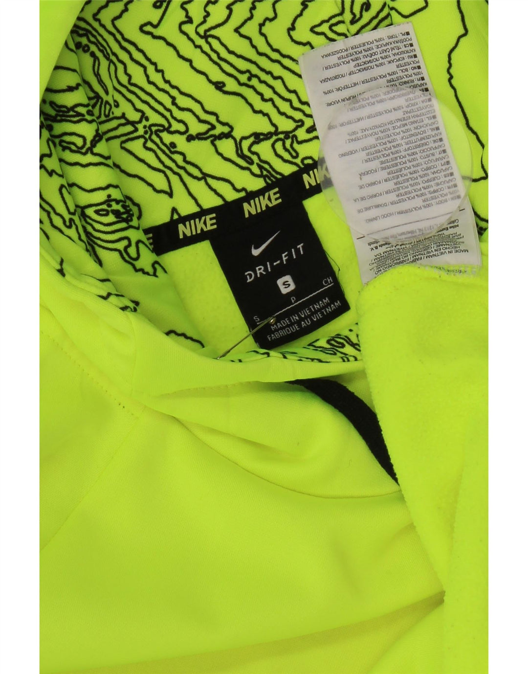 Felpa con cappuccio grafica Nike Dri Fit da uomo, piccola, in poliestere verde