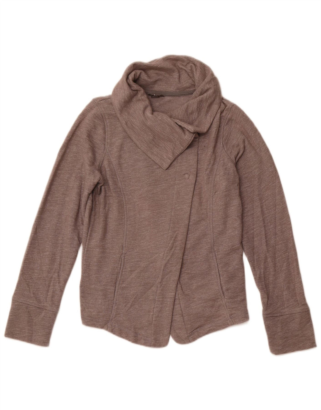Maglione cardigan da donna EDDIE BAUER UK 10 piccolo cotone grigio