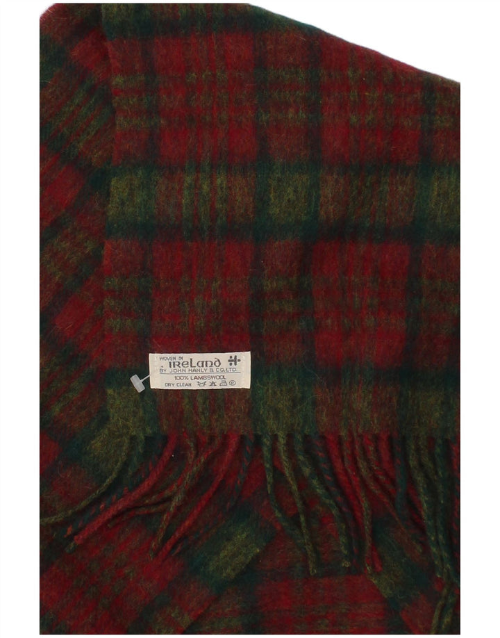 Sciarpa rettangolare da donna John Hanly&Co Ltd. Taglia unica classica scozzese rossa