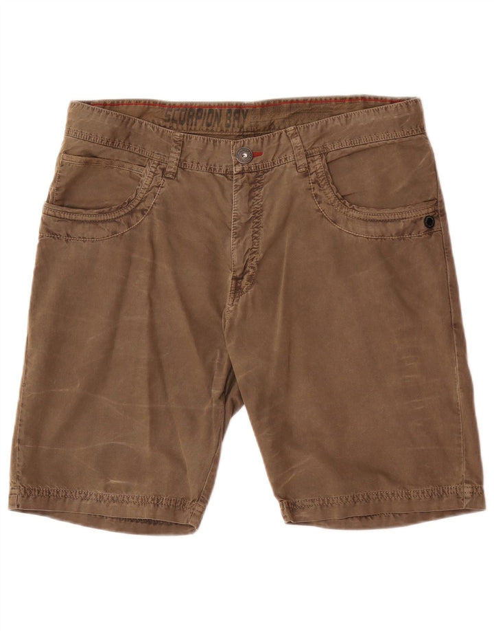 Pantaloncini casual regolari da uomo Scorpion Bay W33 in cotone marrone medio