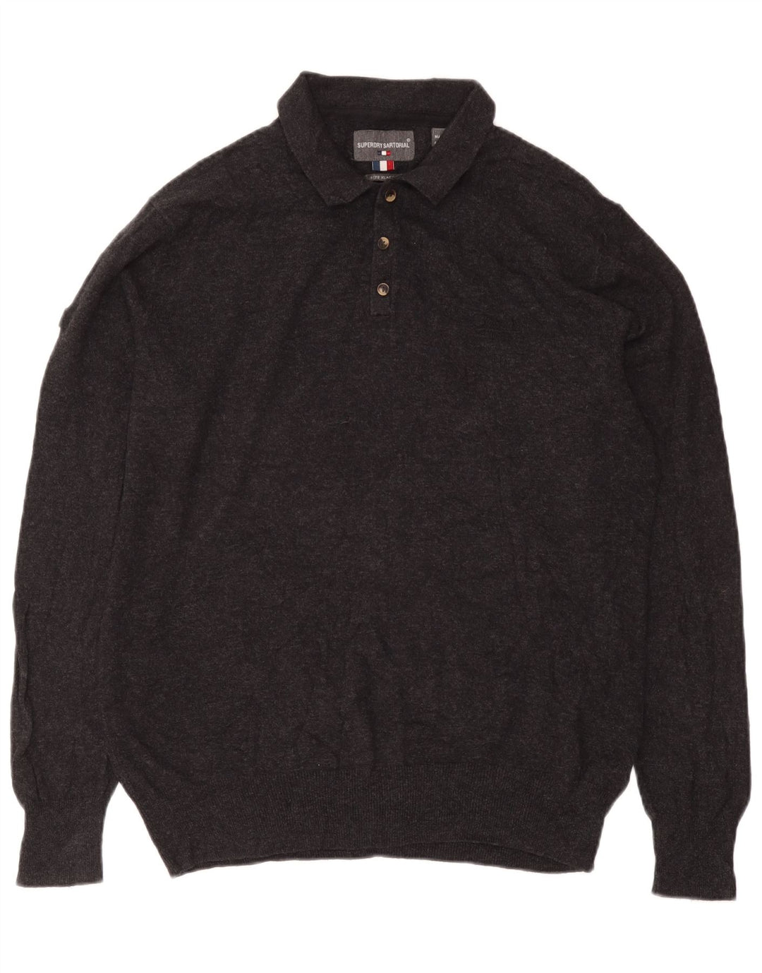 Maglione da uomo con collo alto SUPERDRY XL in cotone grigio