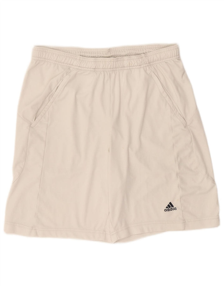 Pantaloncini sportivi Adidas Clima 365 da uomo piccoli in poliestere bianco