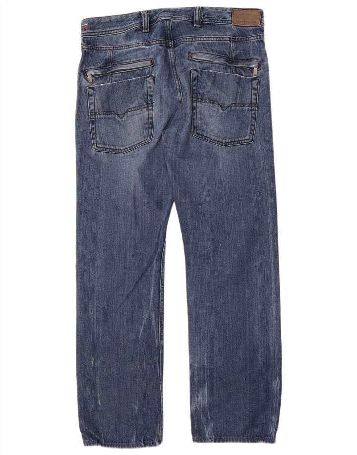 Jeans dritti da uomo Diesel Kander W31 L28 in cotone blu